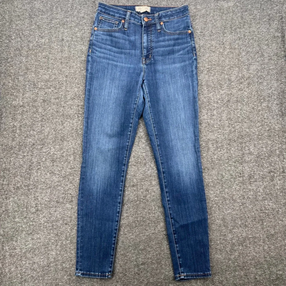 Madewell Curvy High-Rise Skinny Jeans Blue Tencel Blend Size 26 Ankle Boho Chic